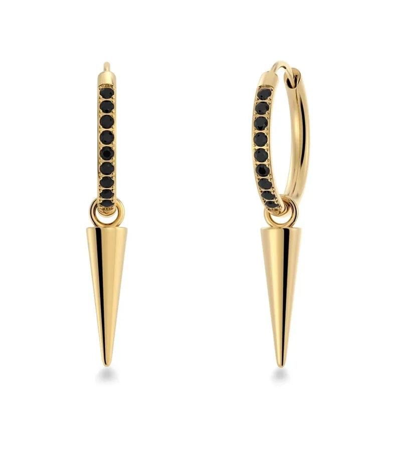 Edblad - Peak Hoops Sparkle Black Gold