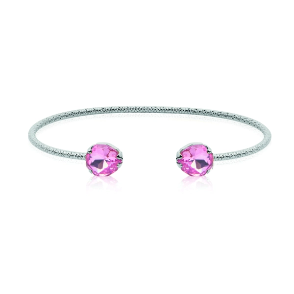Mini Carlotta Bracelet Rhodium Light Rose - Caroline Svedbom - Nopea toimitus ja lahjapakkaus