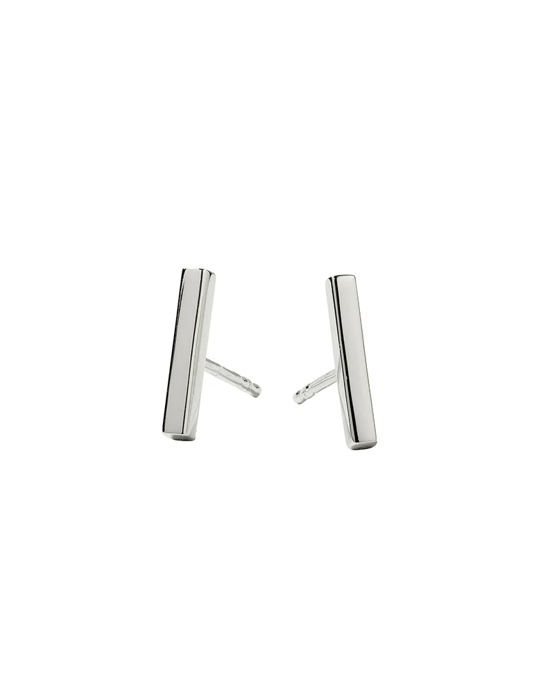 Syster P - Strict Bar Earrings Silver