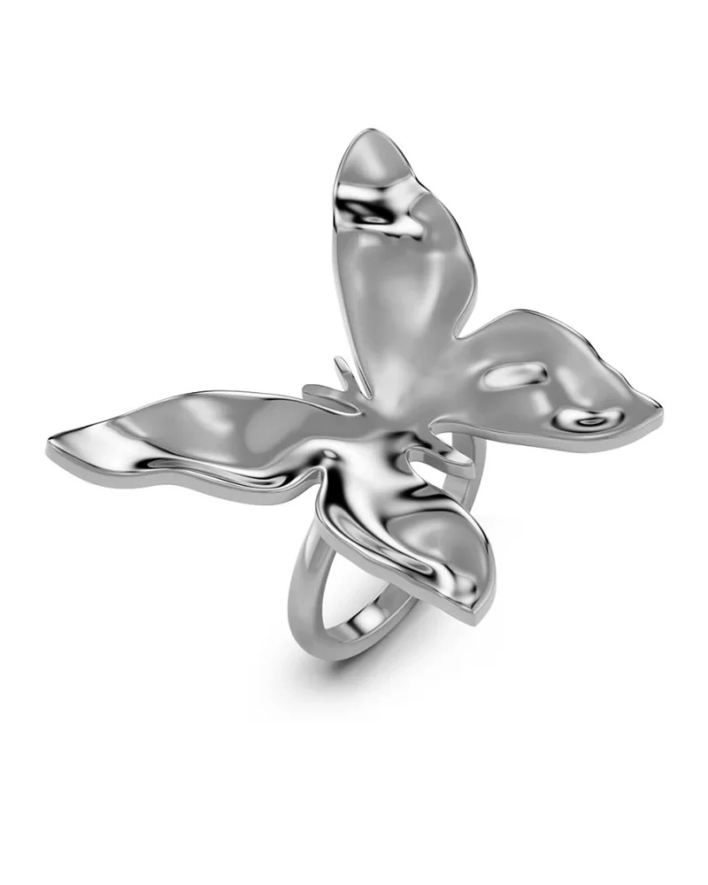 Edblad Butterfly Ring L i stål med en stiliserad fjärilsdesign