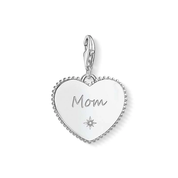 Charm-Anhänger Herz Mom Silber von Thomas Sabo, Schneller Versand - Nordicspectra.de