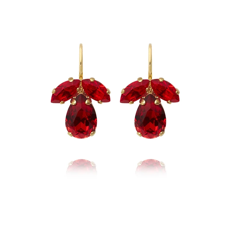 Caroline Svedbom - Petite Timo Earrings Gold Red Combo