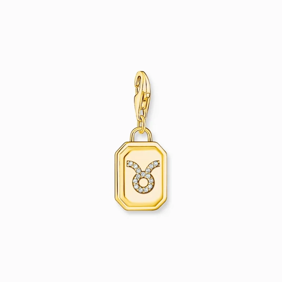 Charm-Anhänger Sternzeichen Stier mit Steinen Gold - Thomas Sabo - Nordic Spectra
