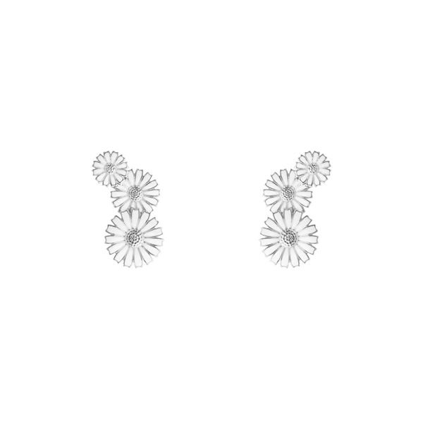 Daisy White Layered Earrings - Georg Jensen - Designschmuck mit schnellen und sicheren Lieferungen - Nordic Spectra