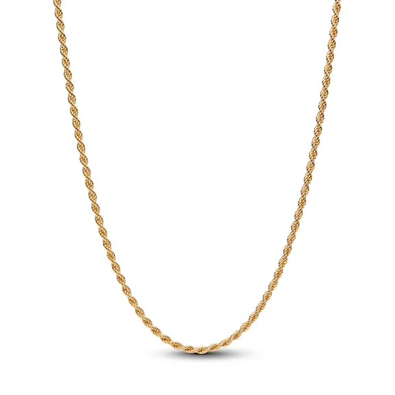 Seilkette Gold von PANDORA in 14 Karat Goldplattierung mit verstellbarem Verschluss