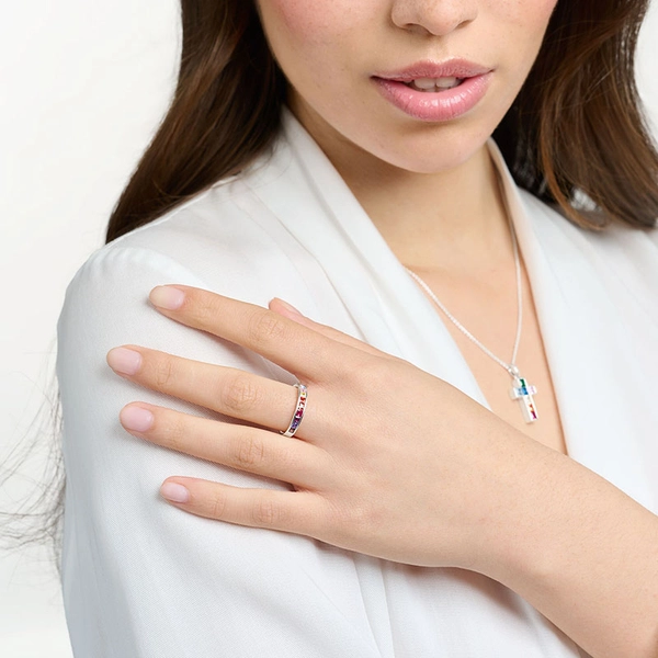 Ring Färgade Stenar Silver - Thomas Sabo berlock - Snabb frakt & paketinslagning - Nordicspectra.se