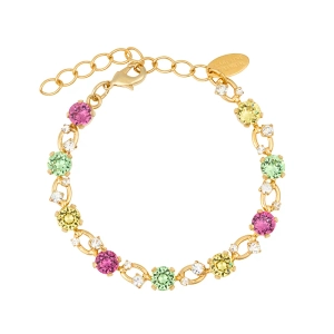 Armband i guld med höstinspirerade blommotiv