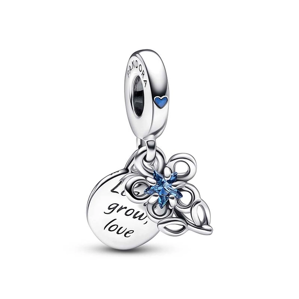 Blooming Flower Double Dangle Charm - PANDORA - Snabb frakt & paketinslagning - Nordicspectra.se