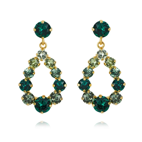 Mini Delia Earrings Gold Green Combo - Caroline Svedbom - Nopea toimitus ja lahjapakkaus - Nordic Spectra