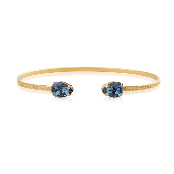 Petite Drop Bracelet i guld med två droppformade