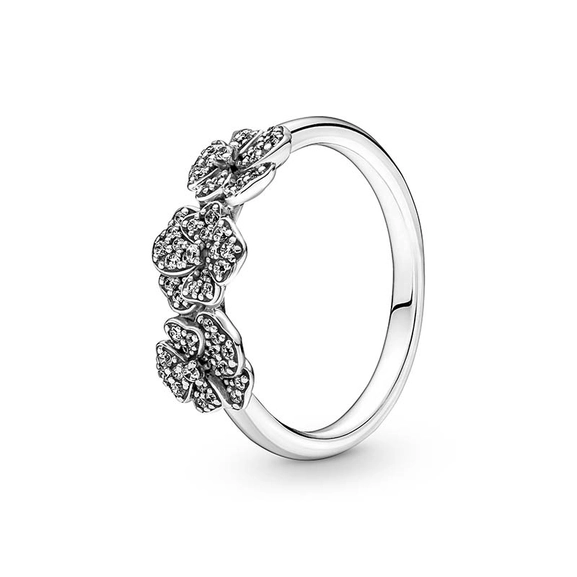 Drei Stiefmütterchen Ring von PANDORA, Schneller Versand - Nordicspectra.de