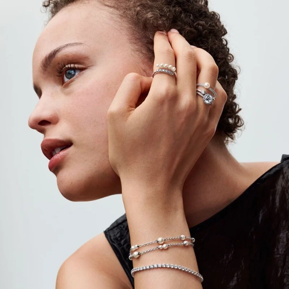 Behandelte Süßwasserzuchtperle Kettenarmband - PANDORA - Nordic Spectra