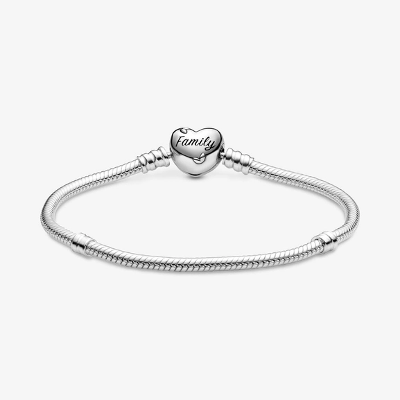 Stammbaum Schlangen-Gliederarmband mit Herzverschluss von PANDORA, Schneller Versand - Nordicspectra.de