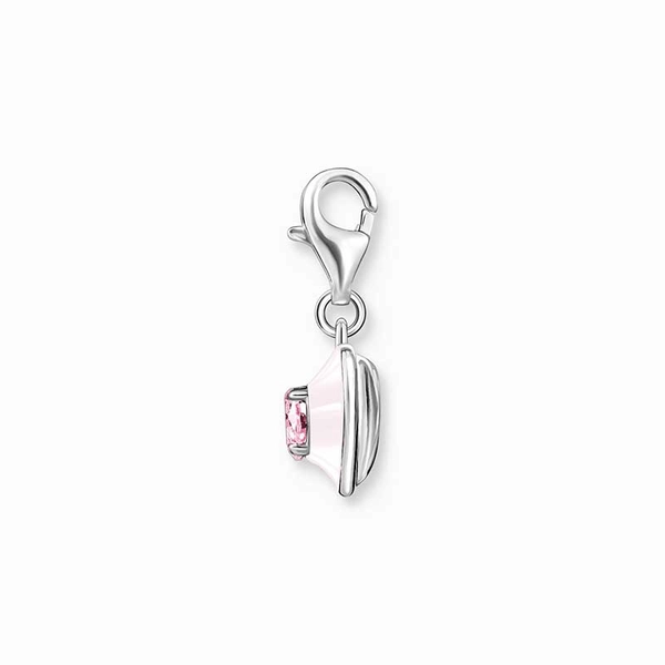 Charm pendant heart with pink stones silver - Thomas Sabo - Suuri valikoima & ilmainen lahjapaketointi - Nordicspectra.fi