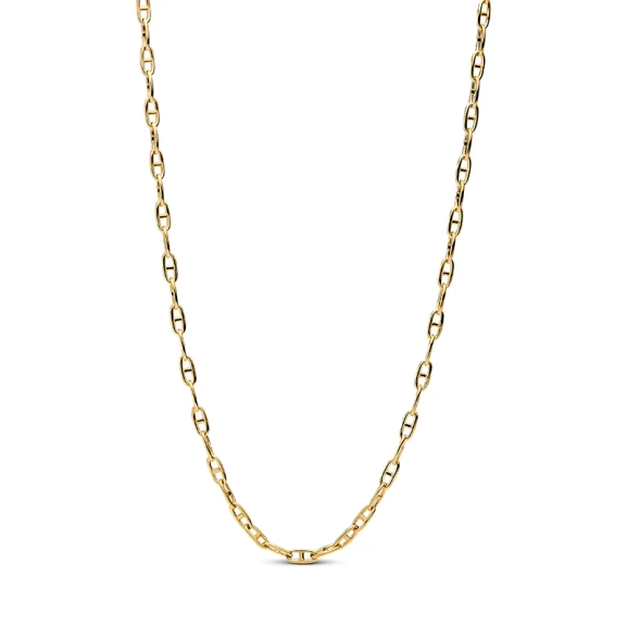 Ankarkedja Halsband Guld från Pandora Moments: Eleganta 14K guldpläterade länkar som ger en känsla av lyx och subtil elegans till din personliga stil.