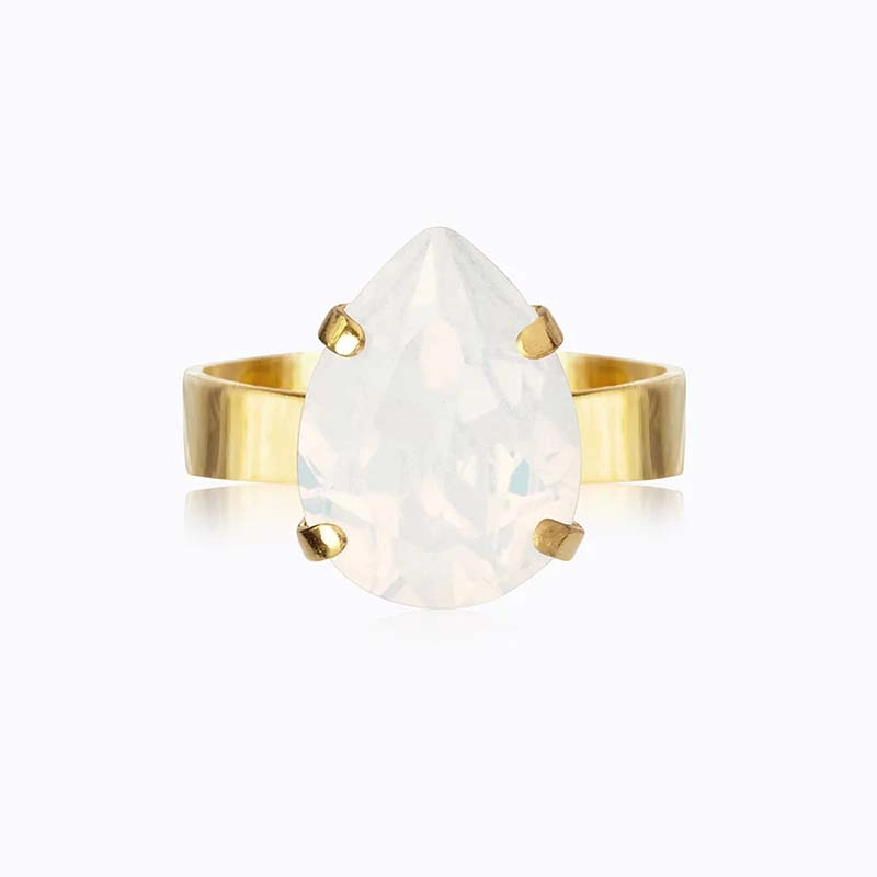 Caroline Svedbom - Mini Drop Ring Gold White Opal