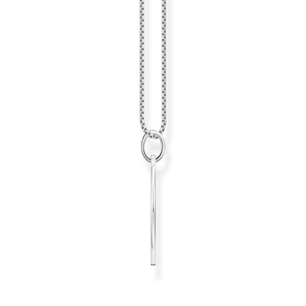 Halsband Bred Tag med Vita Stenar - Thomas Sabo halsband - Snabb frakt & paketinslagning - Nordicspectra.se