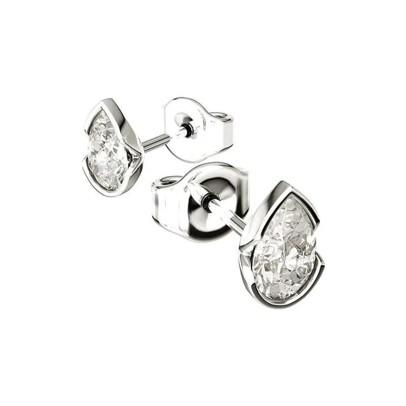 Schalins - Eloge Pear Cut Diamond Studs 0.60 Vitguld