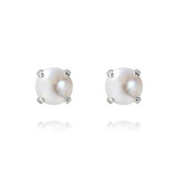 Caroline Svedbom - Classic Stud Earrings Rhodium Pearl