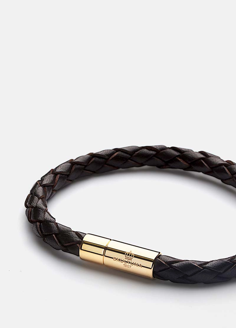 Leather Bracelet Silver - Black - Skultuna - Snabb frakt & paketinslagning - Nordicspectra.se