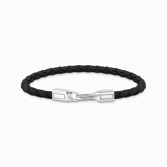 Läderarmband Svart & Silver - Thomas Sabo - Snabb leverans & paketinslagning - Nordic Spectra