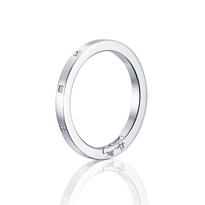 Efva Attling - Thin & I Love You On Top Ring White Gold