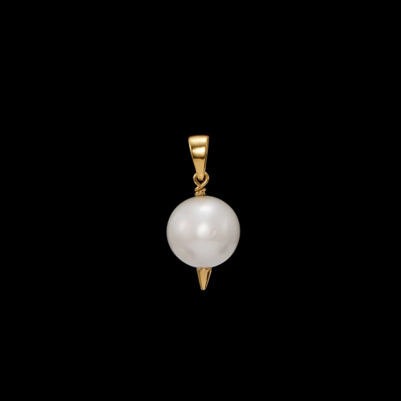 Charmed Pierced Pearl Gold: schimmernde Süßwasserperle mit warmen Golddetails