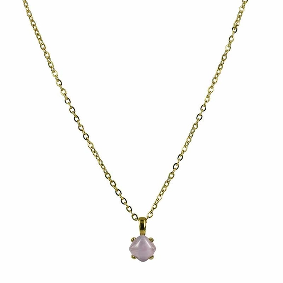VICTORIA Långt Halsband Rosa/Guld - Astrid & Agnes - Snabb frakt & paketinslagning - Nordicspectra.se