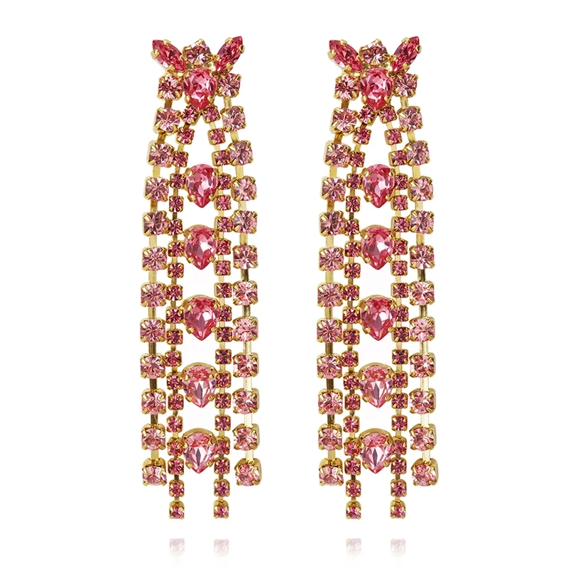 Caroline Svedbom - Petite Penelope Earrings Gold Pink Combo