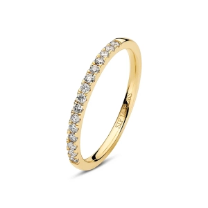 Alba Ring 14K Guld med gnistrande syntetiska diamanter