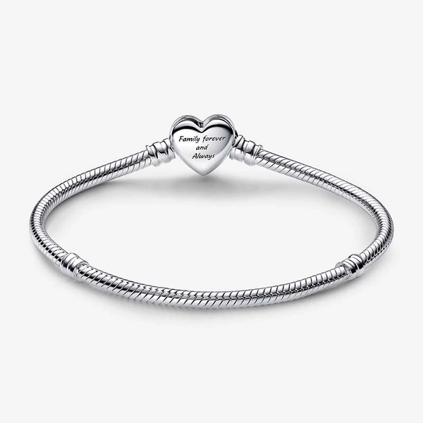 Pandora Moments Glittrande Ormkedjearmband med Hjärtlås - PANDORA - Snabb frakt & paketinslagning - Nordic Spectra