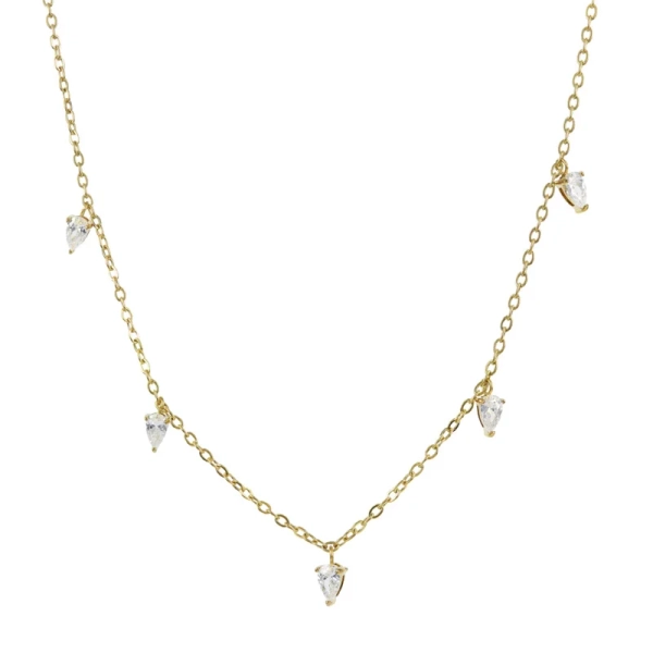 DROP Crystal Multi Halsband Guld - Astrid & Agnes - Nordic Spectra