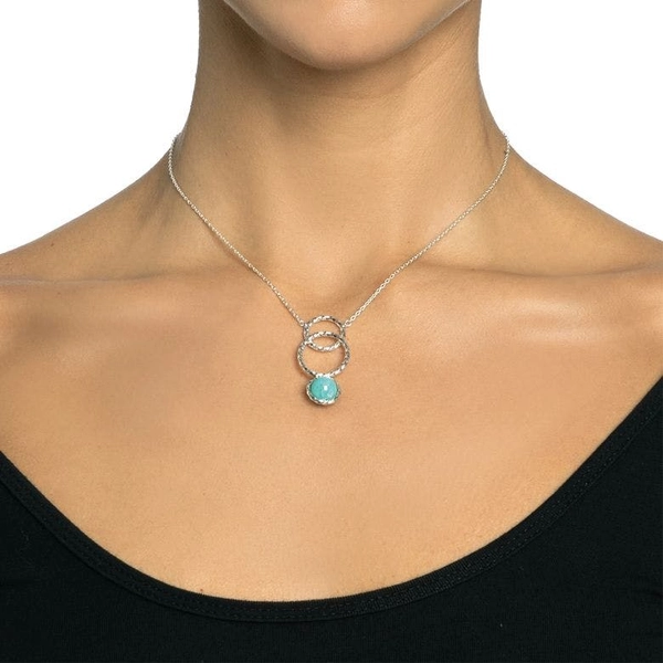 Twisted Orbit Necklace - Amazonite von Efva Attling, Schneller Versand - Nordicspectra.de