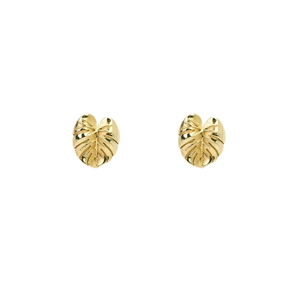 Mini Palm Leaf Earrings Gold - Emma Israelsson - Suuri valikoima & ilmainen lahjapaketointi - Nordicspectra.fi