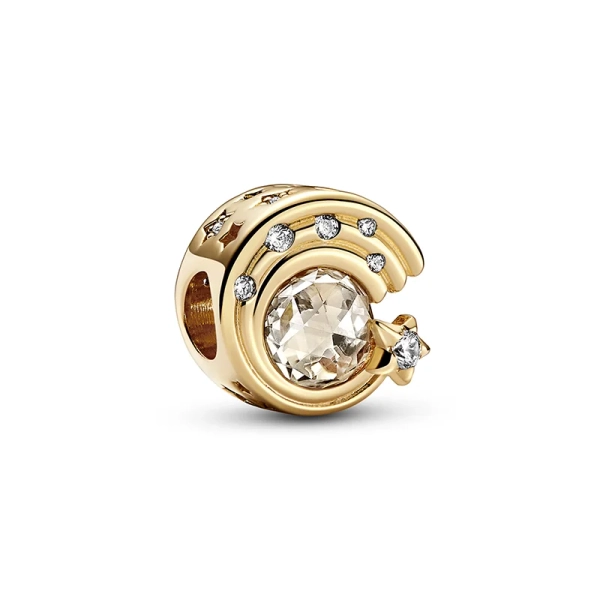 Funkelnder Stein- und Sternanhänger in Gold - PANDORA - Nordic Spectra