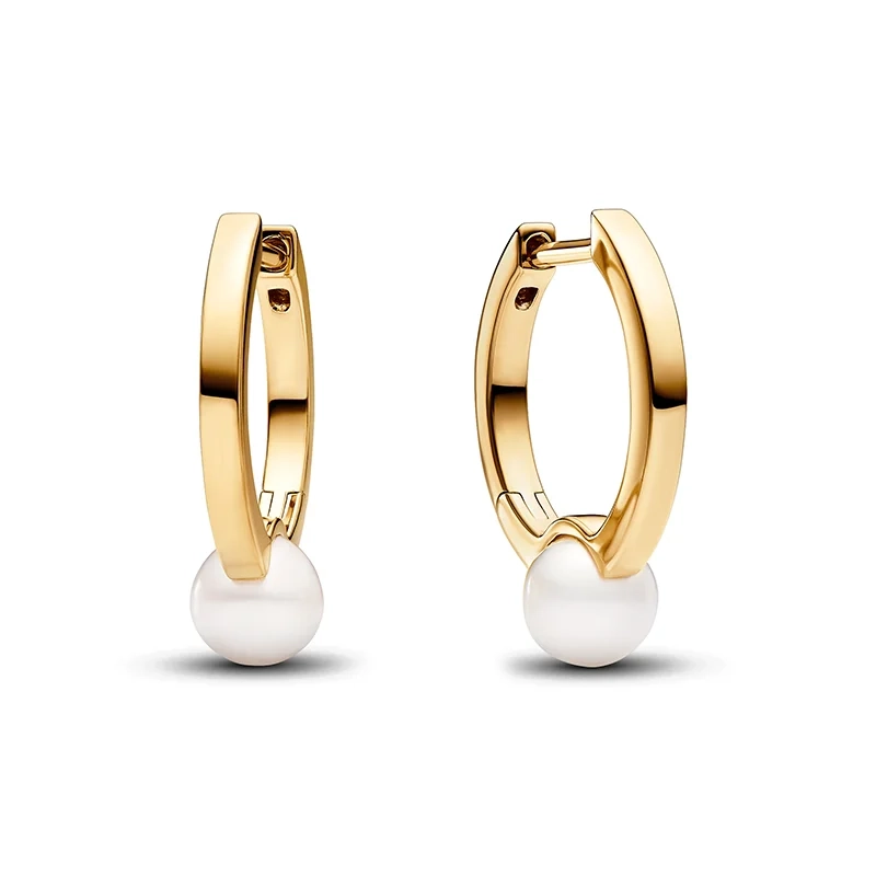 PANDORA – Hoops med Sötvattenspärlor Guld