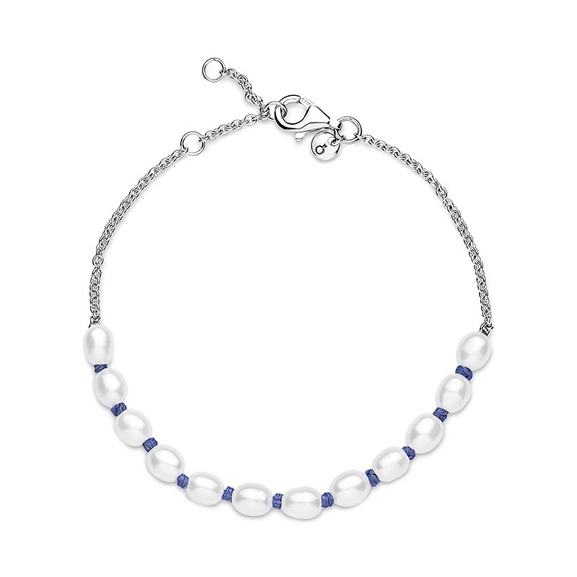 Freshwater Cultured Pearl Blue Cord Chain Bracelet - PANDORA - Snabb frakt & paketinslagning - Nordicspectra.se