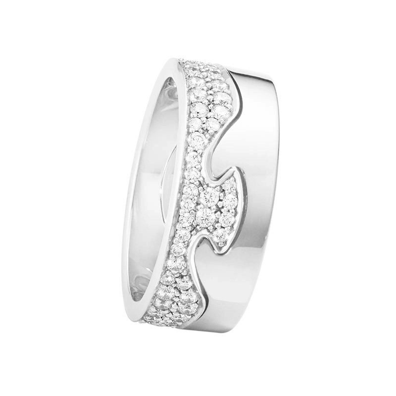 Georg Jensen - Fusion 2-delad Ring Vitguld Pavé
