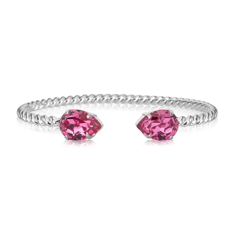 Caroline Svedbom - Mini Drop Bracelet Rhodium Dark Rose