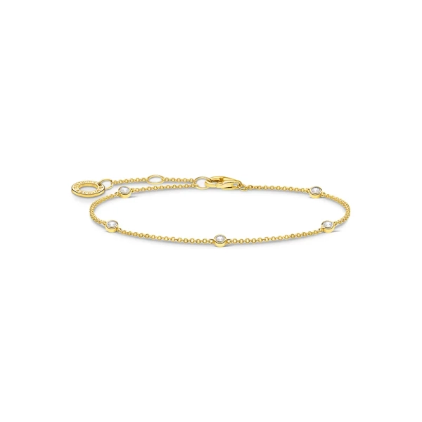 Armband med Fem Glittrande Stenar Guld - Thomas Sabo - Snabb leverans & paketinslagning - Nordic Spectra