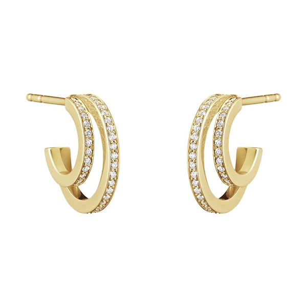 Halo Korvakorut Kulta & Pavé 0.32 ct Timantti - Georg Jensen - Suuri valikoima & ilmainen lahjapaketointi - Nordicspectra.fi