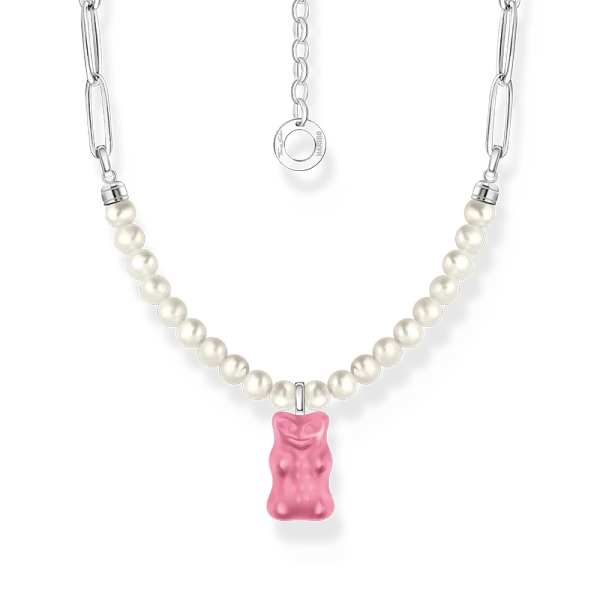 HARIBO Pärlhalsband med Rosa Gummibjörn - Thomas Sabo - Snabb leverans & paketinslagning - Nordic Spectra