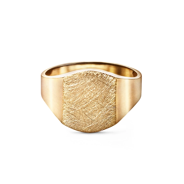 Ola Signet Ring 18K Gold Diamond Surface - Nordic Spectra - Suuri valikoima & ilmainen lahjapaketointi - Nordicspectra.fi