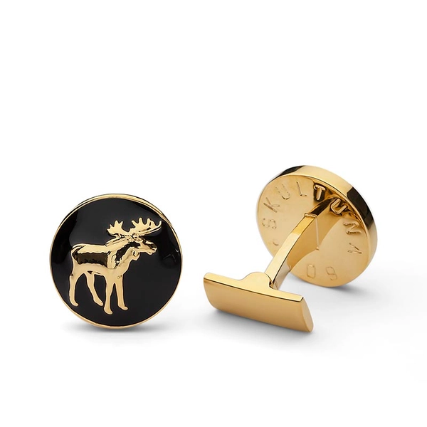 Manschettknappar Hunter The Moose Guld Svart - Skultuna - Snabb frakt & paketinslagning - Nordicspectra.se