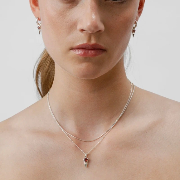 Mrs H Spike Necklace Silver