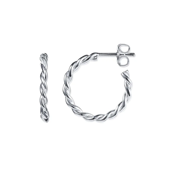 Little Wrapped Hoops från Efva Attling i silver med unik virad design