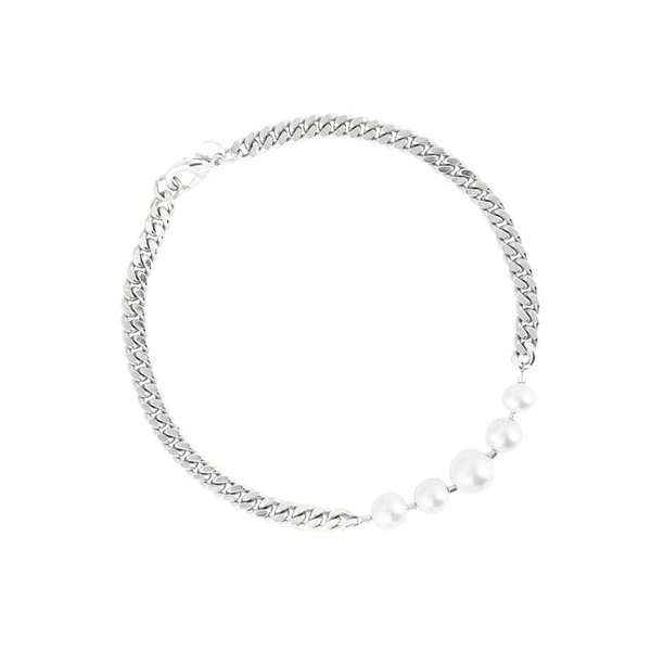 Pearl Chain Short Necklace Silver - Sophie By Sophie - Snabb frakt & paketinslagning - Nordicspectra.se