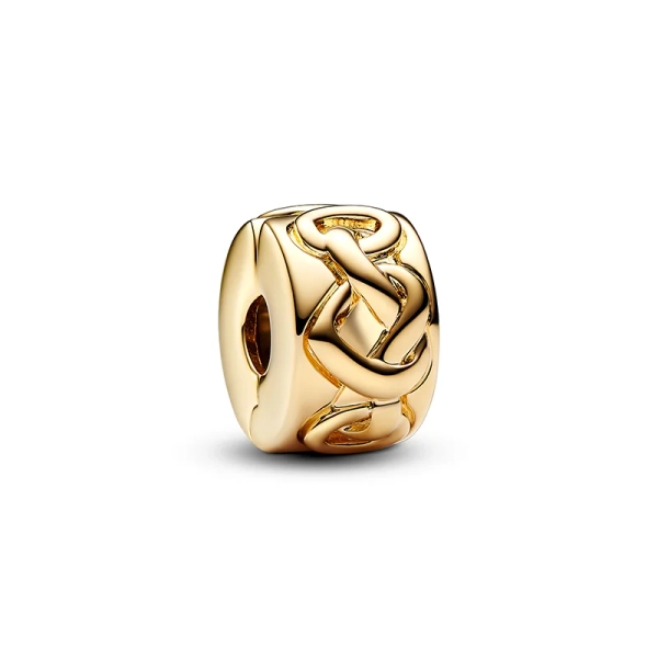 Knotted Hearts Klämstopp Guld - PANDORA - 1-2 dagar leverans - Gratis paketinslagning