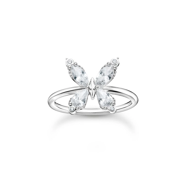 Ring med Fjäril och Vita Stenar - Thomas Sabo berlock - Snabb frakt & paketinslagning - Nordicspectra.se