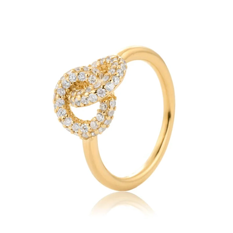 The Knot Sparkling Ring Guld